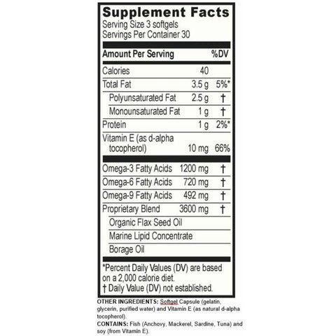 Beverly International EFA Gold 90 Softgels Ingredients