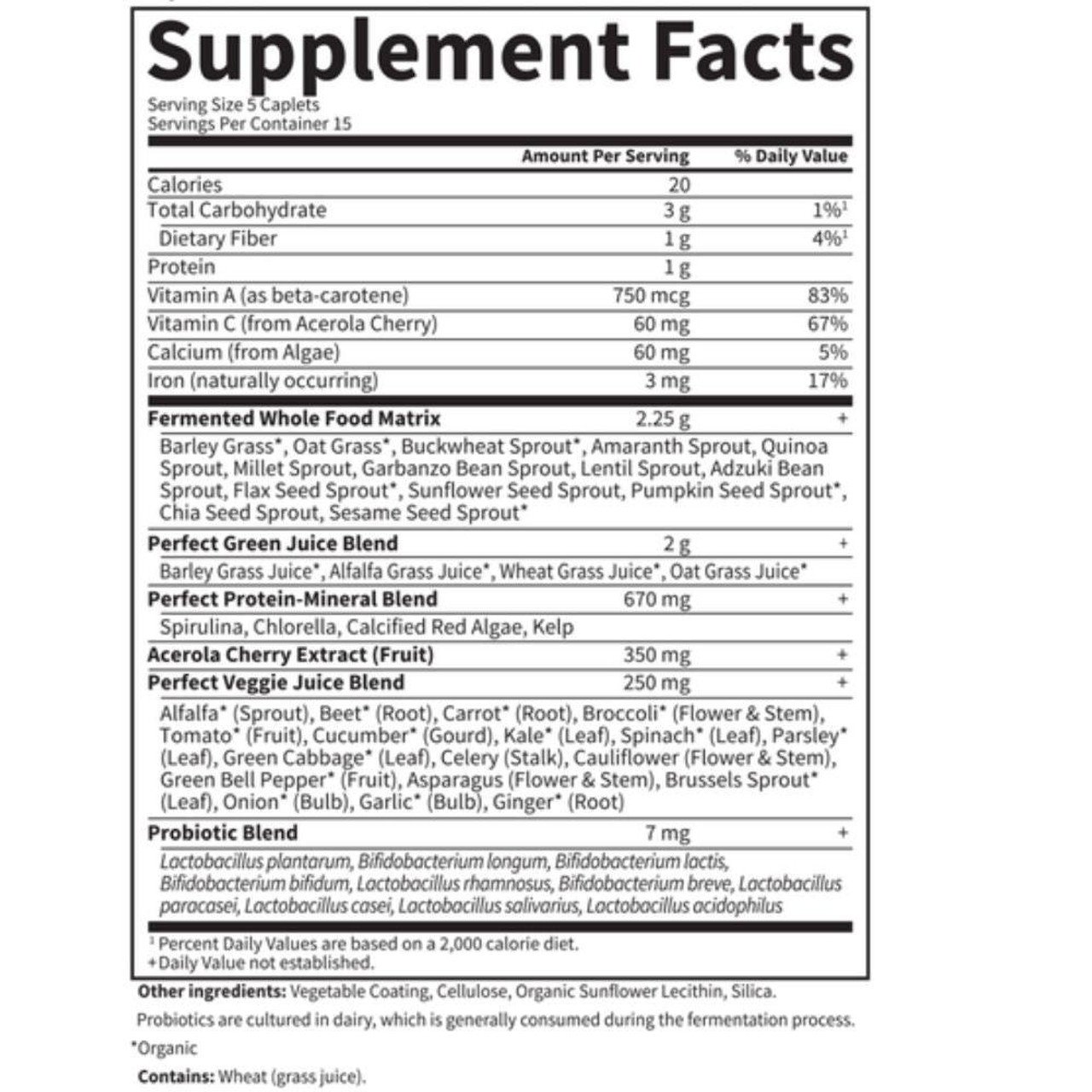 Garden Of Life Perfect Food 75 Capsules - Image 3