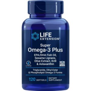 Alternative view of Life Extension Omega-3 Plus EPA/DHA w/ Sesame Lignans, Olive Extract, Krill & Astaxanthin 120 Soft Gels