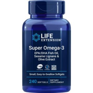 Alternative view of Life Extension Super Omega-3 EPH/DHA w/ Sesame Lignans & Olive Extract 240 Softgels