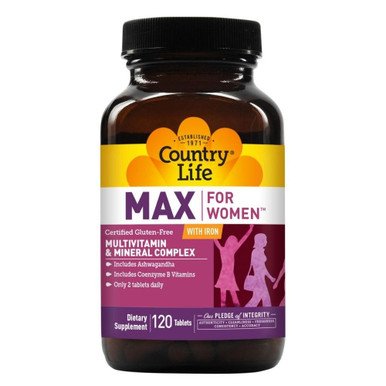 Country Life Max For Women Iron Free 120 Veg Caps