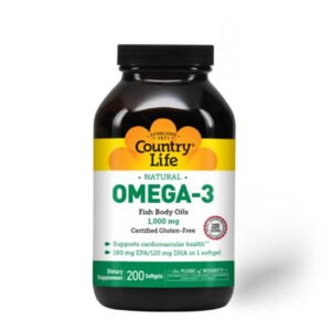 Alternative view of Country Life Omega-3 Fish Oil 1000mg 200 Softgels